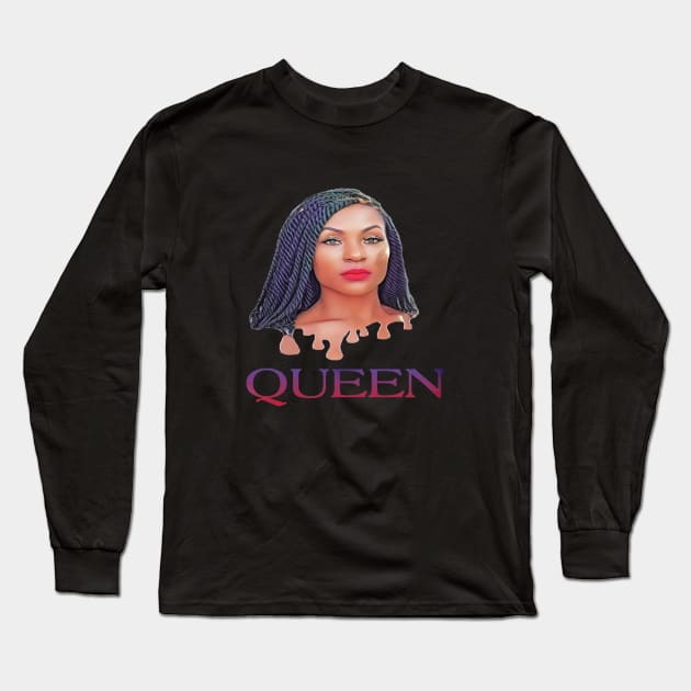 BLACK QUEEN DRIP Long Sleeve T-Shirt by Joshweb27